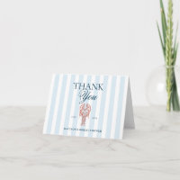 Thème de douche nuptiale au homard rayé bleu