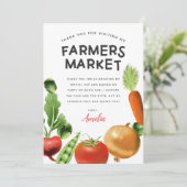 Carte De Remerciements Thème de fête d'anniversaire pour enfants Marché d (Debout devant)