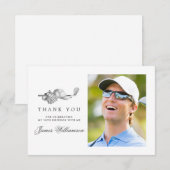 Carte De Remerciements Thème de golf 18ème anniversaire Photo (Devant / Derrière)