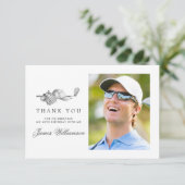 Carte De Remerciements Thème de golf 40ème anniversaire Photo (Debout devant)