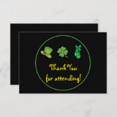 Carte De Remerciements Thème de la Saint-Patrick (Devant / Derrière)