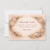 Carte De Remerciements Thème de mariage Café (Devant)