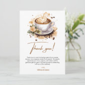 Carte De Remerciements Thème de mariage café Le mélange parfait pour coup (Debout devant)