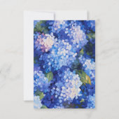 Carte De Remerciements Thème de mariage floral Hortensia Bleu  (Dos)