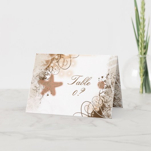 Carte De Remerciements Thème de mariage sur la plage ~ placement des invi (Devant)