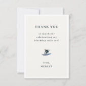Carte De Remerciements Thème de naissance Cool Surfing (Devant)