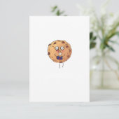Carte De Remerciements Thème de nourriture mignonne de cookie (Debout devant)