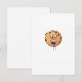 Carte De Remerciements Thème de nourriture mignonne de cookie (Devant / Derrière)