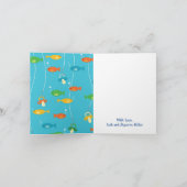 Carte De Remerciements Thème de poisson Baby shower de pêche pour pêcheur (Intérieur)