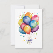 Carte De Remerciements thème de robot avec ballons aquarelle (Dos)