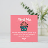 Carte De Remerciements Thème Deux Douces 2e Anniversaire Gâteau Cupcake F (Debout devant)