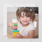 Carte De Remerciements Thème Deux Douces 2e Anniversaire Gâteau Cupcake F (Dos)