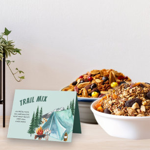 Carte De Remerciements Thème du camping Étiquette alimentaire modifiable