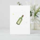 Carte De Remerciements Thème du message dans une bouteille (Debout devant)