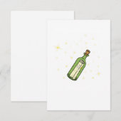 Carte De Remerciements Thème du message dans une bouteille (Devant / Derrière)
