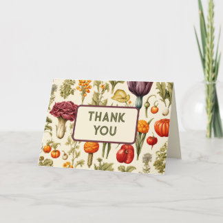 Carte de remerciements - Thème Jardin Végétal