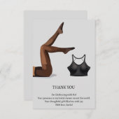 Carte De Remerciements Thème lingerie chic pour douche de mariée (Devant / Derrière)
