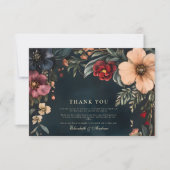 Carte De Remerciements Thème Mariage de Dark Romance (Devant)