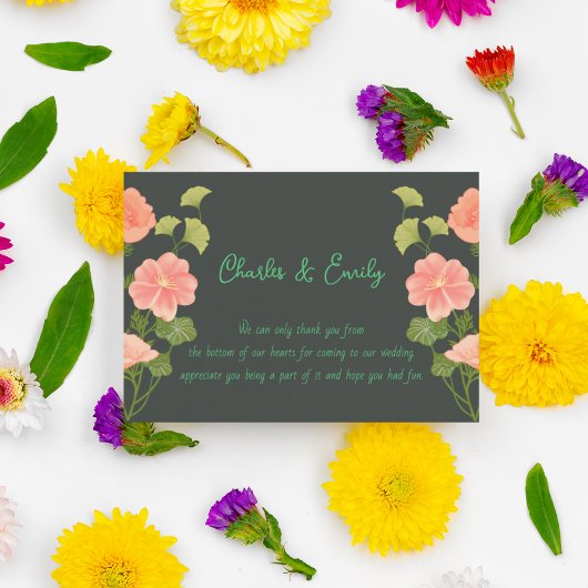 Carte De Remerciements Thème Mercredi Noir