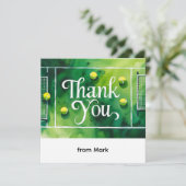 Carte De Remerciements Thème tennis style aquarelle (Debout devant)