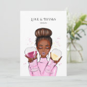 Carte De Remerciements Thème vin (Debout devant)