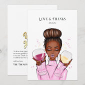 Carte De Remerciements Thème vin (Devant / Derrière)