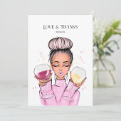 Carte De Remerciements Thème vin (Debout devant)