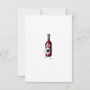 Carte De Remerciements Thème vin, vin rouge, bouteille de vin