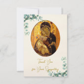 Carte De Remerciements Théotokos de Vladimir Orthodoxe (Devant)