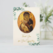 Carte De Remerciements Théotokos de Vladimir Orthodoxe (Debout devant)