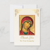 Carte De Remerciements Theotokos Vierge Marie Orthodoxe (Devant)