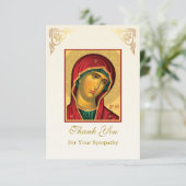 Carte De Remerciements Theotokos Vierge Marie Orthodoxe (Debout devant)