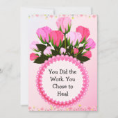 Carte De Remerciements Therapy Completion Card – Pink Floral Empowerment  (Devant)