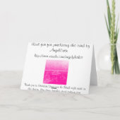 Carte De Remerciements Think of you (Dos)