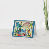 Carte De Remerciements Tie Dye Champignons (Devant)