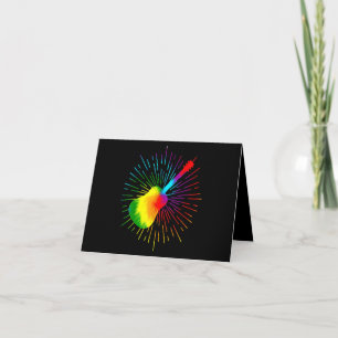 Carte De Remerciements Tie Dye Guitare Design Guitariste coloré
