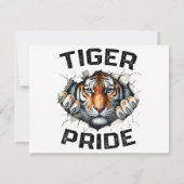 Carte De Remerciements Tiger Pride Retro Tiger School (Dos)