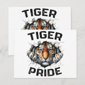 Carte De Remerciements Tiger Pride Retro Tiger School (Devant / Derrière)