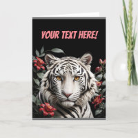 tigre blanc avec votre texte