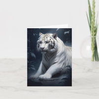 tigre blanc dans la nuit