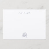 Carte De Remerciements Timbre d'icône bleu violet Hydrangea Fleur Stamp (Devant)