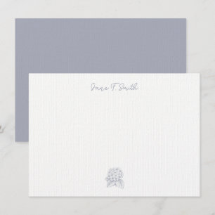 Carte De Remerciements Timbre d'icône bleu violet Hydrangea Fleur Stamp