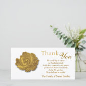 Carte De Remerciements Timbre fait sur commande de tapisserie d'or de (Debout devant)