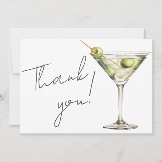 Carte De Remerciements Tini Bit Ancien Martini (Devant)