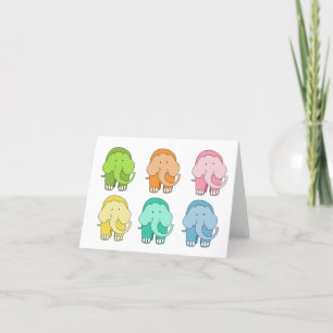 Carte De Remerciements Tippy Toes Elephant Blank Card