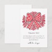 Carte De Remerciements Tir à l'arc Mariage Script Fête de Mariage (Devant / Derrière)