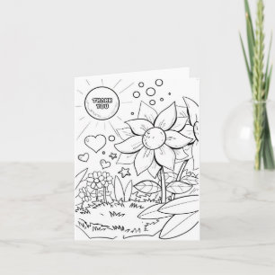 Carte de remerciements, Tirage de ligne, noir et b