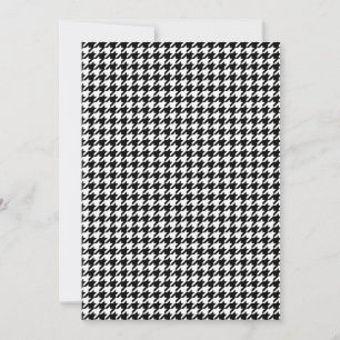 Carte De Remerciements Tissu Chien Noir et Blanc à Carreaux Abstraits