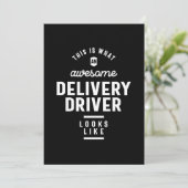 Carte De Remerciements Titre du travail du pilote de livraison (Debout devant)