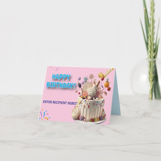 Carte De Remerciements Toast d'anniversaire (Devant)